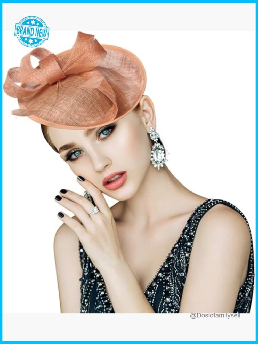 Fascinator Hat Headband Handmade Feather Bow Derby Pillbox Tea Party Wedding